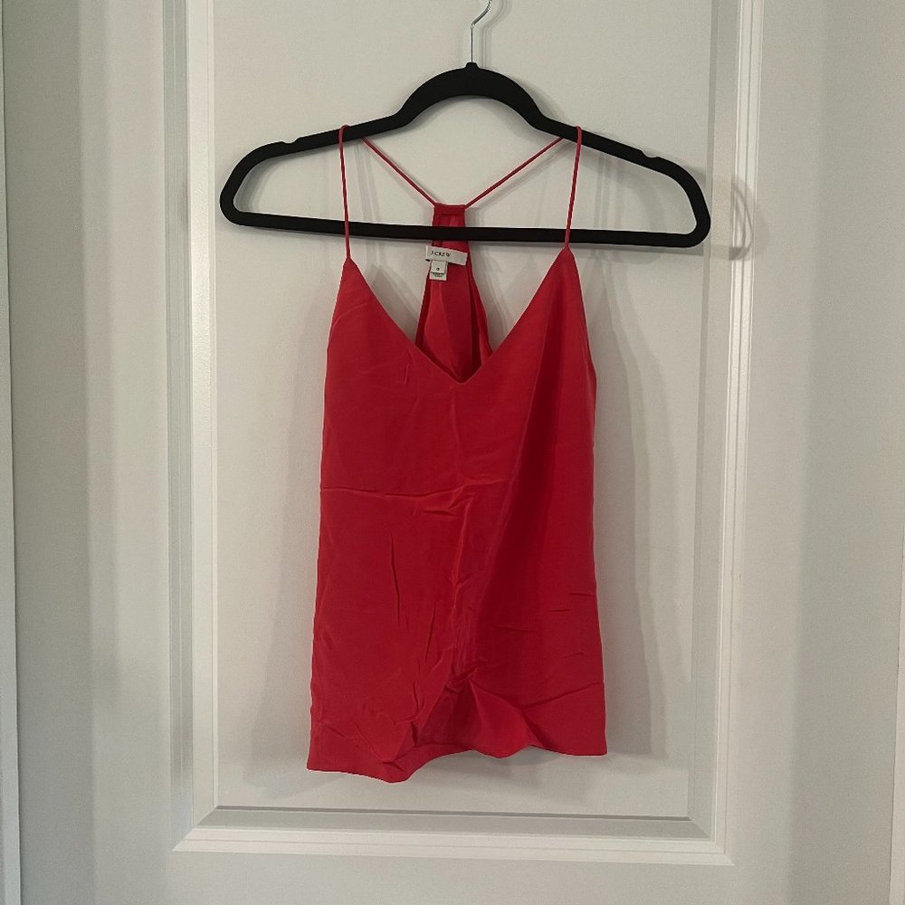J Crew Silk Tank Blouse Size 0 Color Pink